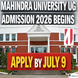 Mahindra University UG Admission 2026 Begins; Apply by July 9 @mahindrauniversity.edu.in